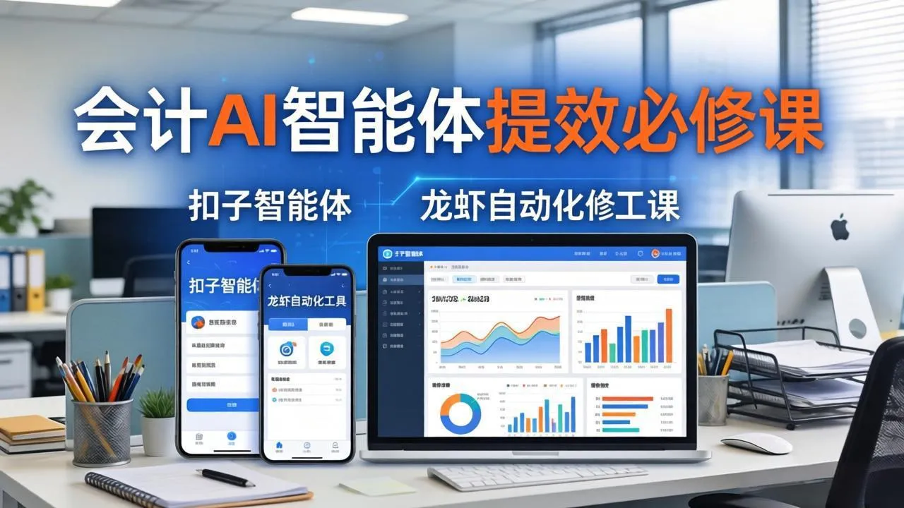 财务会计AI智能体提效必修课：扣子智能体+龙虾自动化+报表分析，一站式提升财务工作效率-33资源网