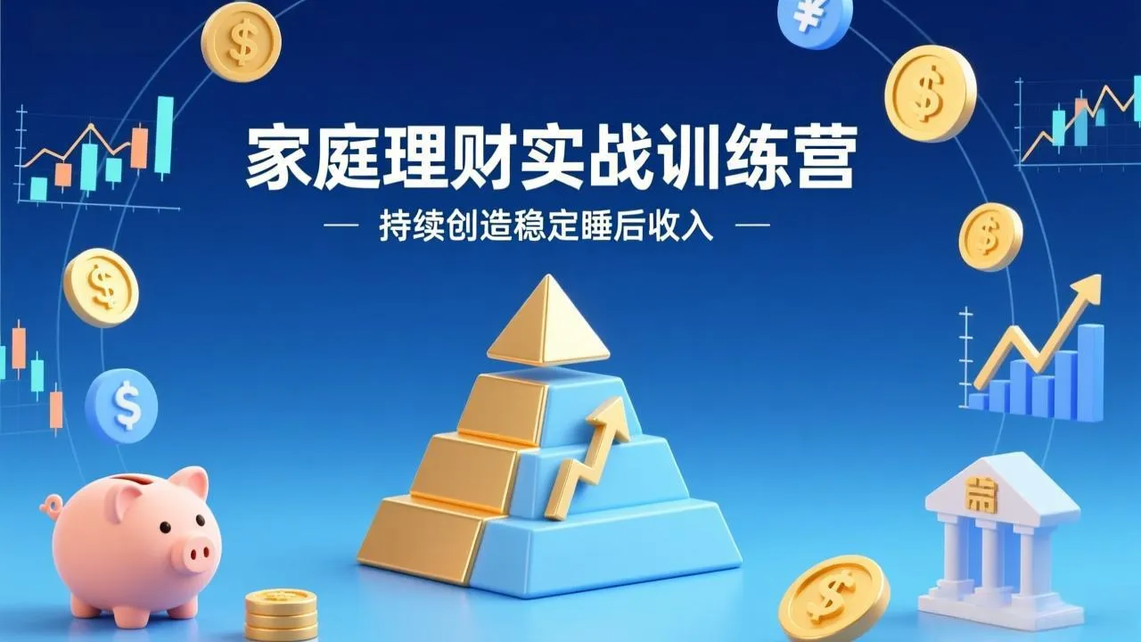 家庭理财实战训练营：从0到1建体系，三阶进阶层层递进，助你持续创造稳定睡后收入-33资源网