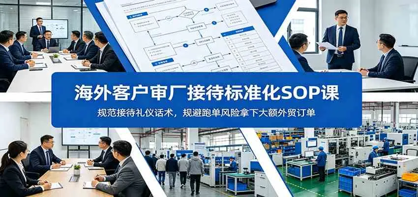 海外客户审厂接待标准化SOP课:规范接待礼仪话术,规避跑单风险拿下大额外贸订单-33资源网
