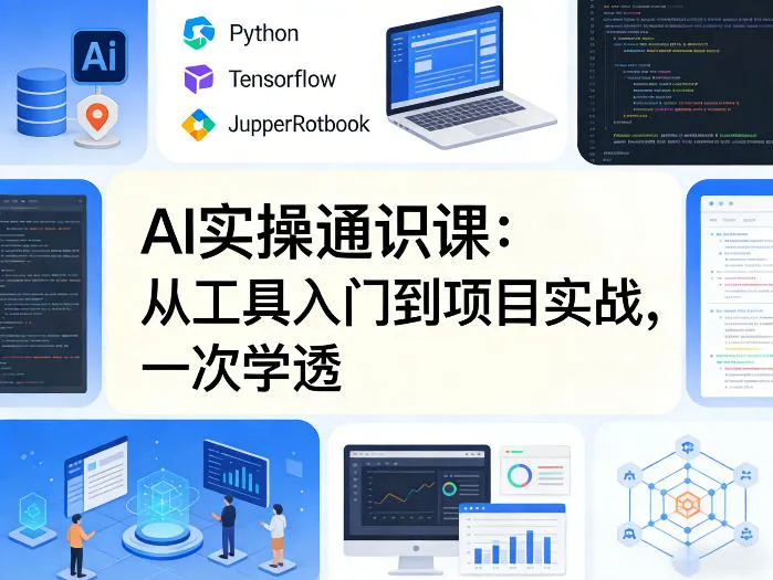 AI实操通识课，从工具入门到项目实战，一次学透-33资源网