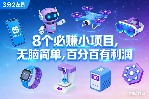 （17447期）8个必赚小项目，无脑简单，百分百有利润，副业首选，日入300+-33资源网