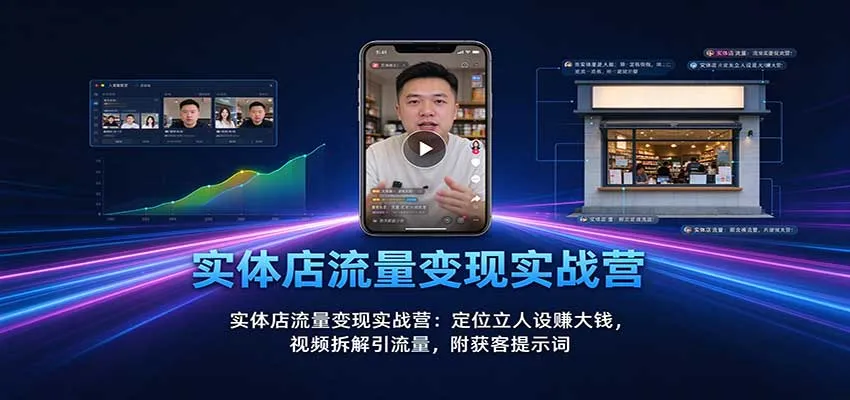 实体店流量变现实战营:定位立人设赚大钱,视频拆解引流量,附获客提示词 实体店流量变现实战营:定位立人设赚大钱,视频拆解引流量,附获客提示词