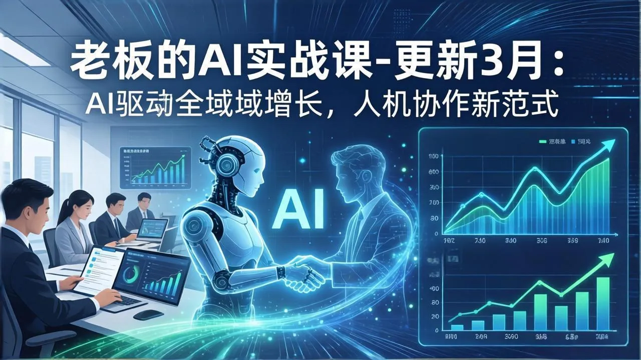 老板的AI实战课-更新3月：AI驱动全域增长，人机协作新范式，用AI提高企业效率、利润与竞争力-33资源网