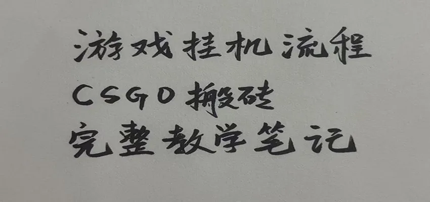 游戏挂机全流程笔记分享,CSGO游戏搬砖,小白看了当天学会见收益 游戏挂机全流程笔记分享,CSGO游戏搬砖,小白看了当天学会见收益