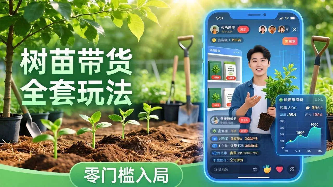 （17729期）视频号AI树苗带货全套玩法：零门槛入局，掌握豆包、千问等AI工具制作树苗视频的全套流程-33资源网