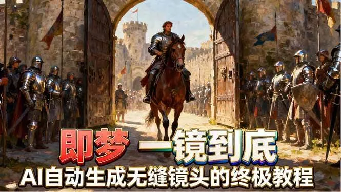 （18241期）即梦AI一镜到底终极教程，智能补帧+运镜技巧，AI自动生成无缝丝滑长镜头高效出片-33资源网