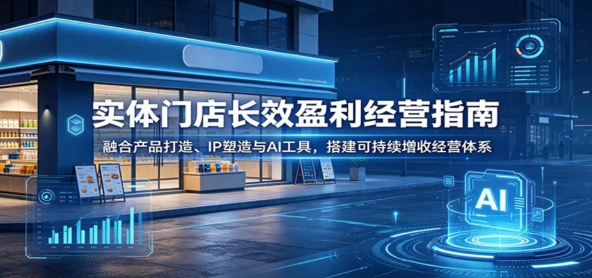 实体门店长效盈利经营指南:融合产品打造、IP塑造与AI工具,搭建可持续增收经营体系-33资源网