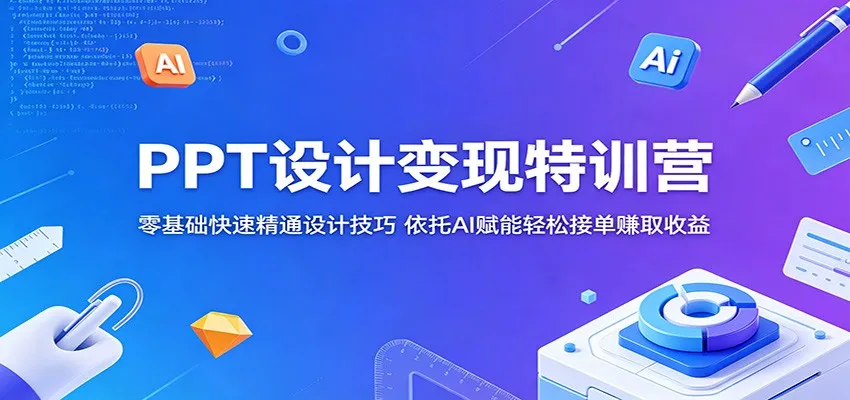 PPT设计变现特训营：零基础快速精通设计技巧，依托AI赋能轻松接单赚取收益-33资源网