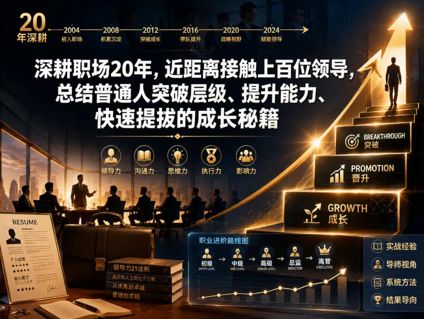 付费文章:深耕职场20年,近距离接触上百位领导,总结普通人突破层级、提升能力、快速提拔的成长秘籍(全网独家干货)-33资源网