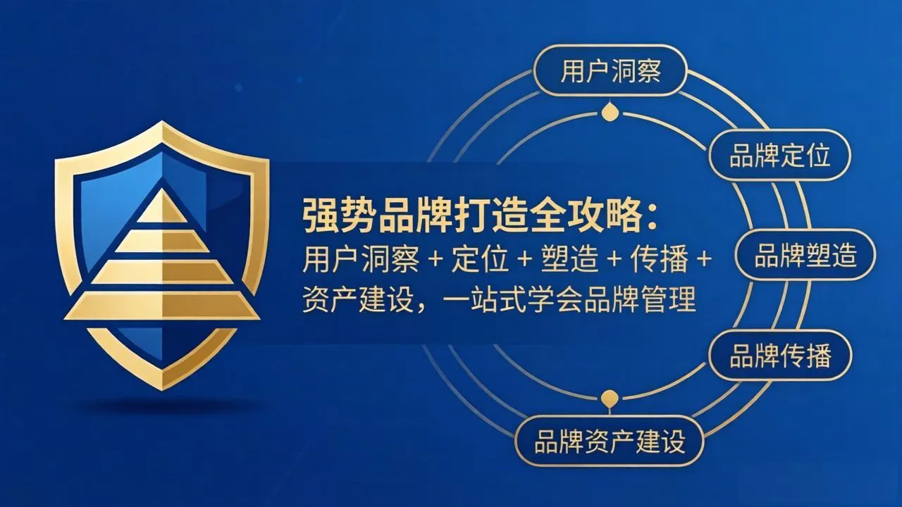 强势品牌打造全攻略：用户洞察 + 定位 + 塑造 + 传播 + 资产建设，一站式学会品牌管理-33资源网