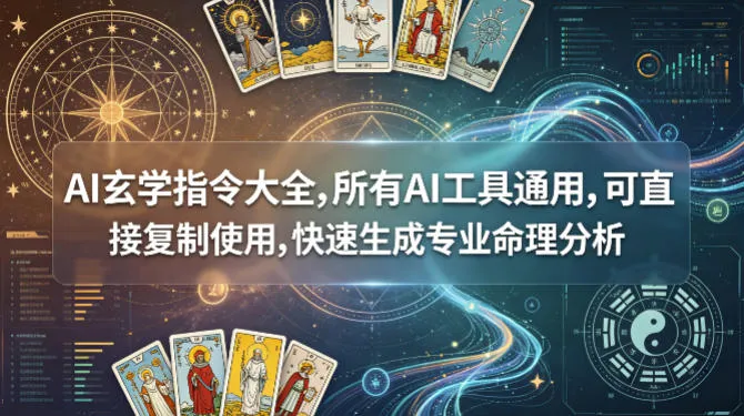 AI玄学指令大全，所有AI工具通用，可直接复制使用，快速生成专业命理分析-33资源网