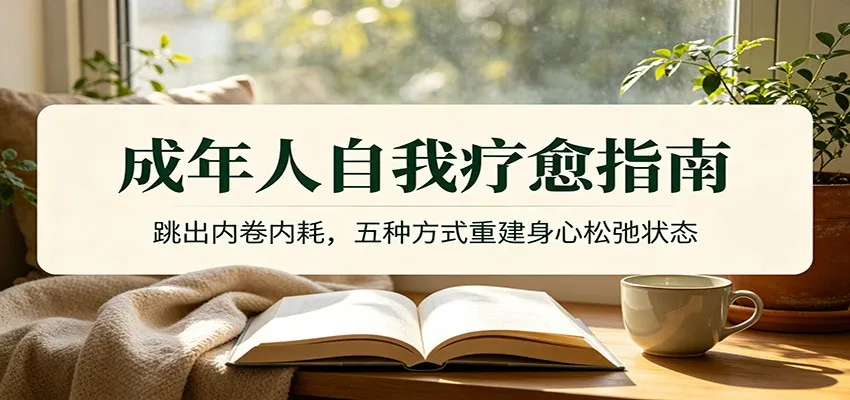 成年人自我疗愈指南：跳出内卷内耗，五种方式重建身心松弛状态-33资源网