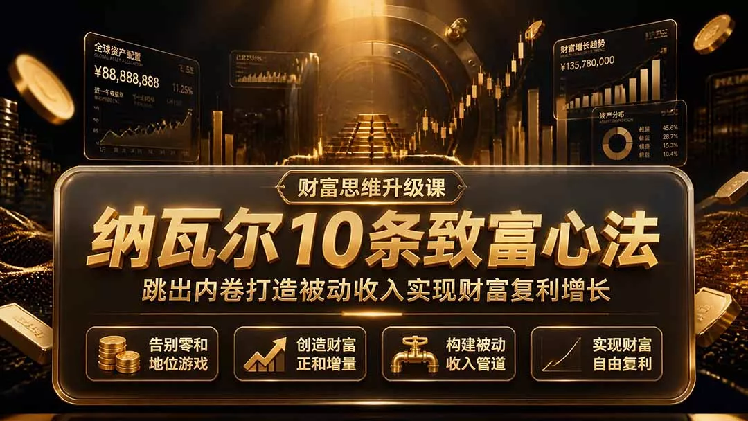 付费文章:纳瓦尔10条致富心法,跳出内卷打造被动收入实现财富复利增长-33资源网