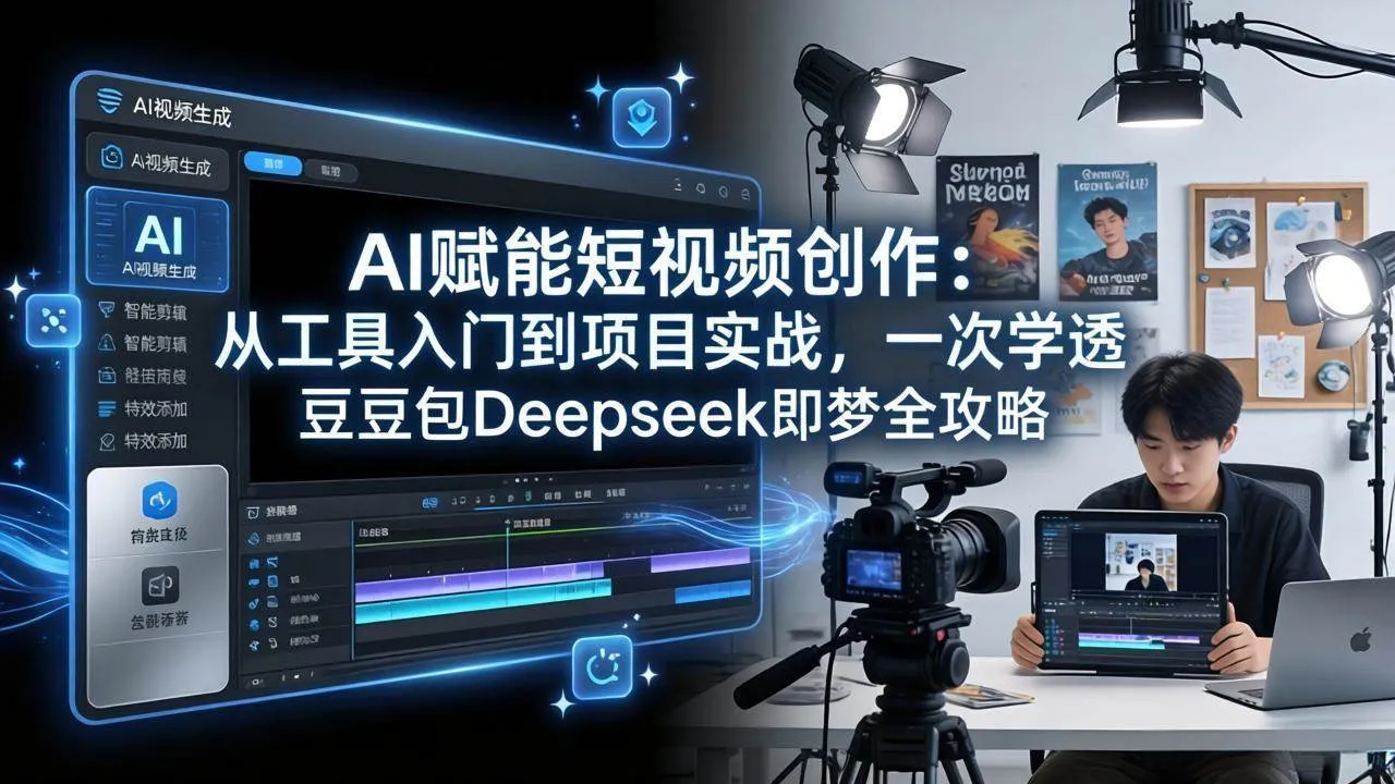 （17762期）AI赋能短视频创作：从工具入门到项目实战，一次学透豆包Deepseek即梦全攻略-33资源网