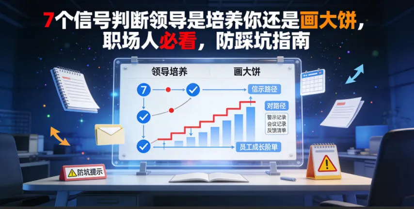 付费文章：7个信号判断领导是培养你还是画大饼，职场人必看，防踩坑指南-33资源网