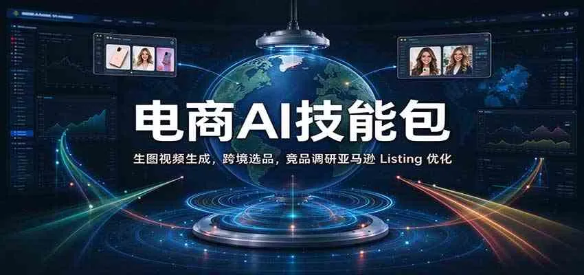 电商AI技能包:生图视频生成,跨境选品,竞品调研亚马逊 Listing 优化-33资源网