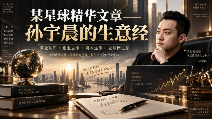 某星球精华文章——孙宇晨的生意经-33资源网