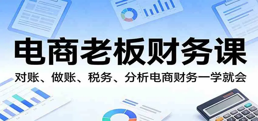电商老板财务课：对账、做账、税务、分析电商财务一学就会-33资源网