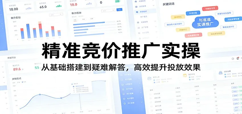 精准竞价推广实操：从基础搭建到疑难解答，高效提升投放效果-33资源网