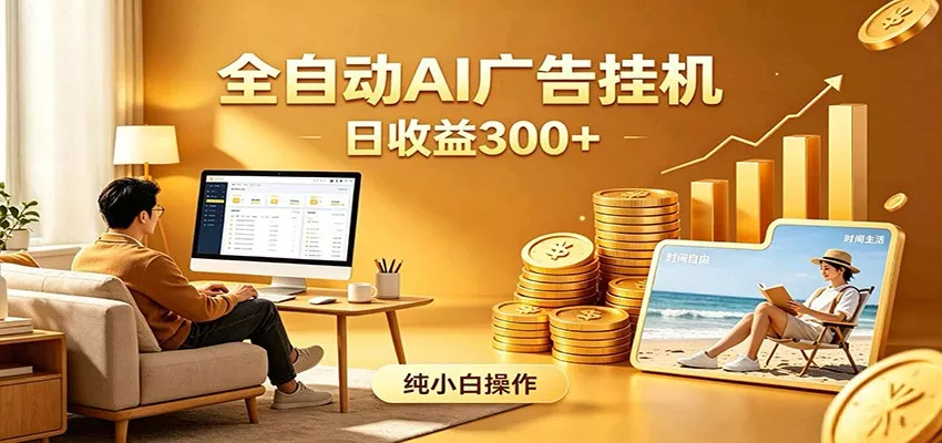 AI风口项目，全程解放双手，后台自动运行赚取收益，每天稳定收益300+-33资源网