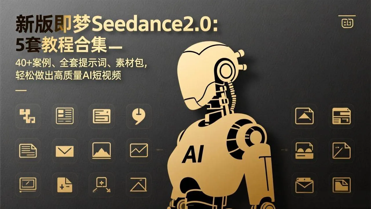 （17398期）新版即梦Seedance2.0：5套教程合集，40+案例、全套提示词、素材包，轻松做出高质量AI短视频-33资源网