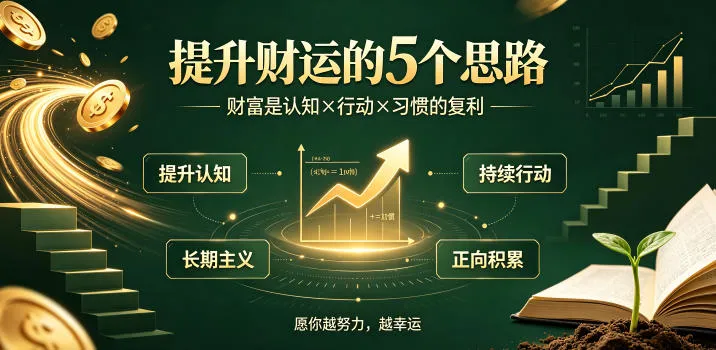 付费文章:提升财运的5个思路——财富是认知x行动x习惯的复利,愿你越努力,越幸运-33资源网