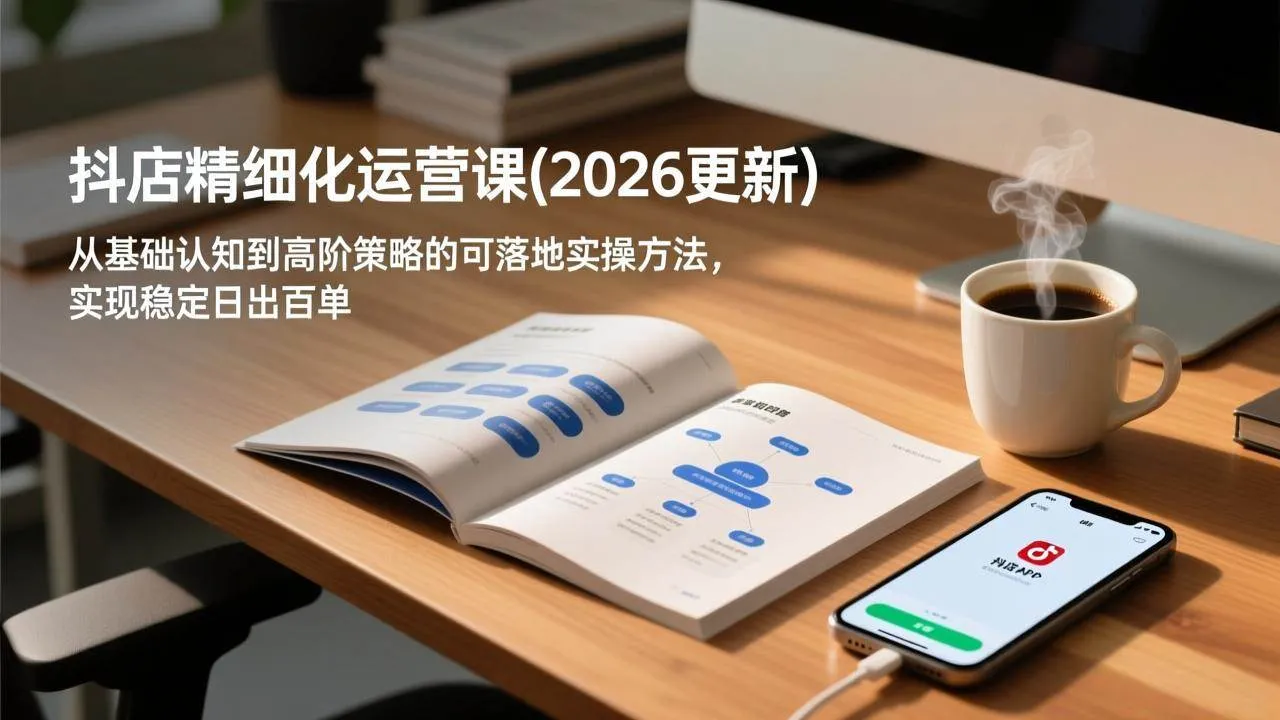 （18421期）抖店精细化运营课(更新5月)，从基础认知到高阶策略的可落地实操方法，实现稳定日出百单-33资源网