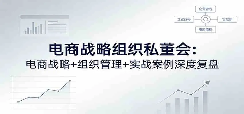 电商战略组织私董会：电商战略+组织管理+实战案例深度复盘-33资源网