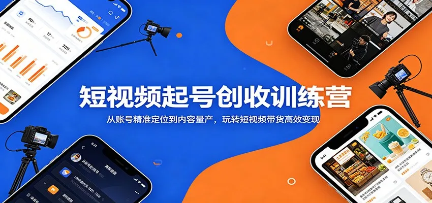 短视频起号创收训练营：从账号精准定位到内容量产，玩转短视频带货高效变现-33资源网