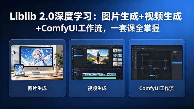 （18349期）Liblib 2.0深度学习：图片生成+视频生成+ComfyUI工作流，一套课全掌握-33资源网