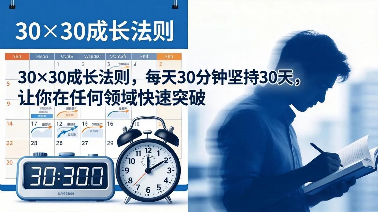 付费文章：30×30成长法则，每天30分钟坚持30天，让你在任何领域快速突破-33资源网