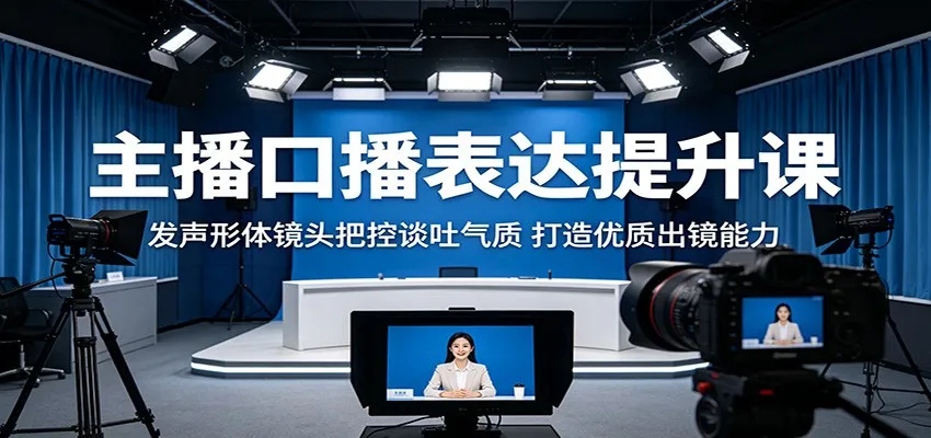 主播口播表达提升课：发声形体镜头把控谈吐气质，打造优质出镜能力-33资源网