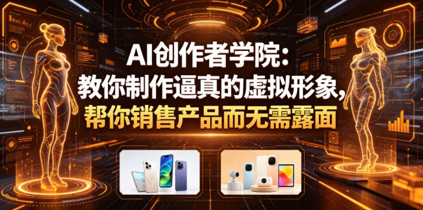 AI创作者学院：教你制作逼真的虚拟形象，帮你销售产品而无需露面【原创双语字幕】-33资源网