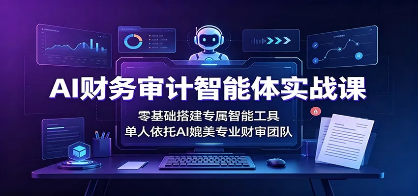 AI财务审计智能体实战课：零基础搭建专属智能工具，单人依托AI媲美专业财审团队-33资源网