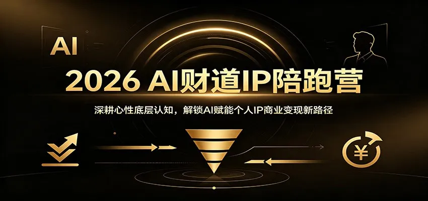2026 AI财道IP陪跑营:深耕心性底层认知,解锁AI赋能个人IP商业变现新路径-33资源网