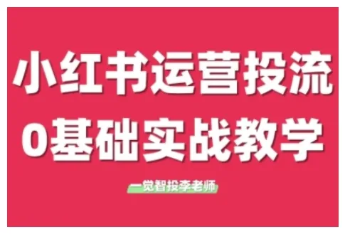 小红书运营投流，小红书广告投放从0到1的实战课，学完即可开始投放（更新26年）-33资源网