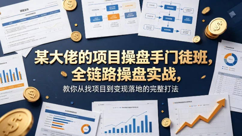某大佬的项目操盘手门徒班，全链路操盘实战，教你从找项目到变现落地的完整打法-33资源网