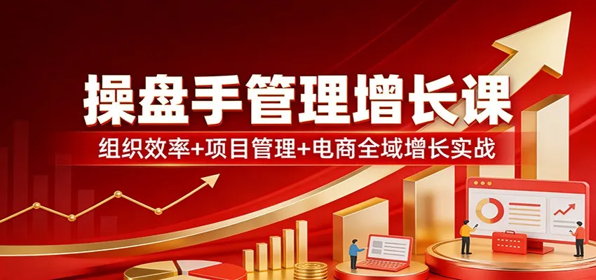 操盘手管理增长课：组织效率+项目管理+电商全域增长实战-33资源网