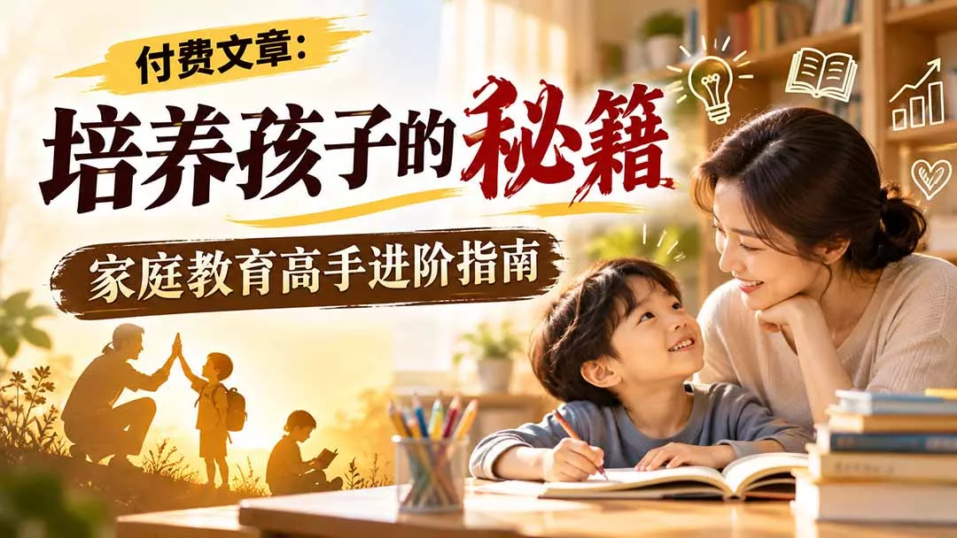 付费文章:培养孩子的秘籍,家庭教育高手进阶指南-33资源网