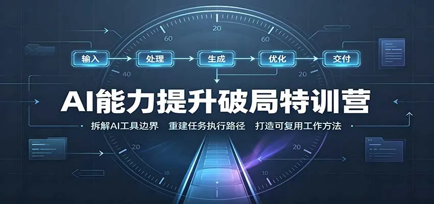 AI能力提升破局特训营:掌握AI交互逻辑,内容创作,搭建工作流-33资源网