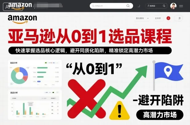 亚马逊从0到1选品课程，快速掌握选品核心逻辑，避开同质化陷阱，精准锁定高潜力市场（更新）-33资源网