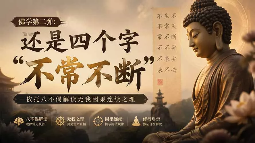 付费文章:佛学第二弹:还是四个字“不常不断”依托八不偈解读无我因果连续之理-33资源网