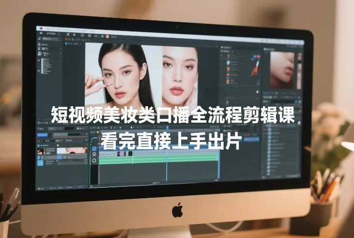 短视频美妆类口播全流程剪辑课，看完直接上手出片-33资源网