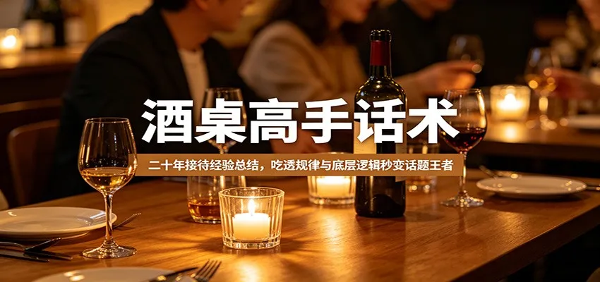 酒桌高手话术：二十年接待经验总结，吃透规律与底层逻辑秒变话题王者-33资源网