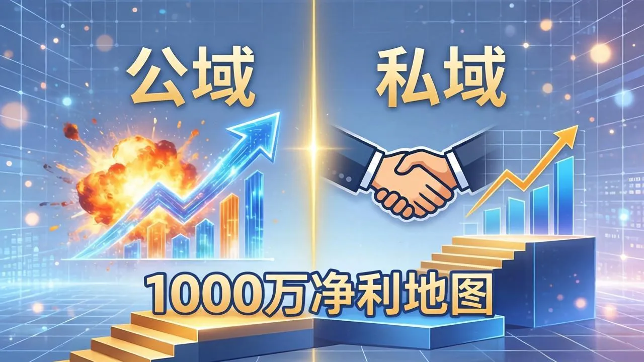 公域玩命出爆款，私域悄悄做成交：这套AI内训课，2026给你打通1000万净利的地图-33资源网