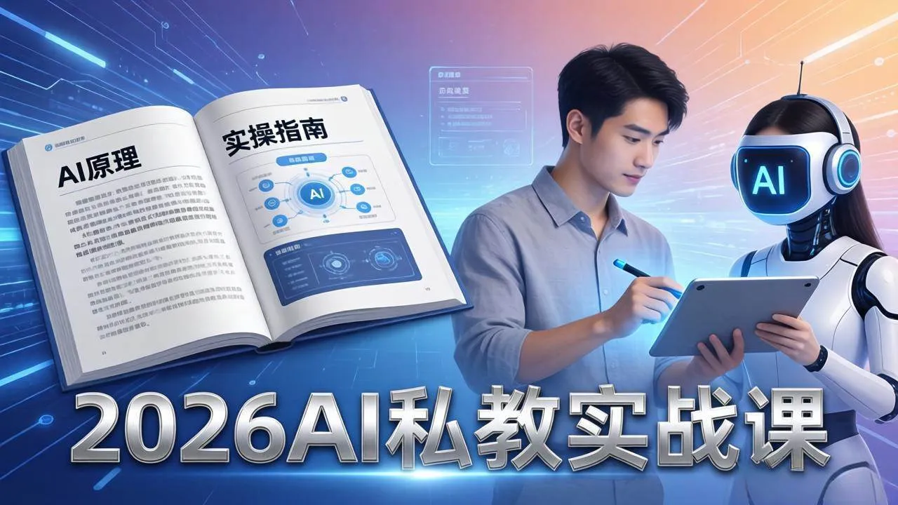（17899期）2026AI私教实战课：从AI原理到全场景实操，零基础学会用AI提效+单人单干创业-33资源网