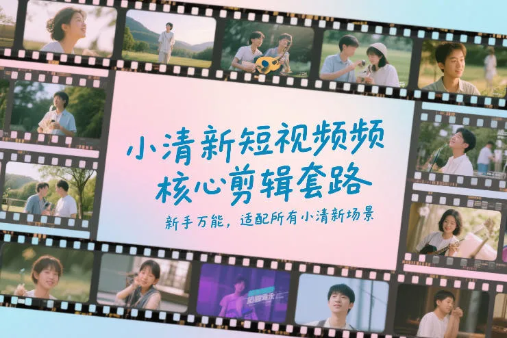 小清新短视频核心剪辑套路，新手万能，适配所有小清新场景-33资源网