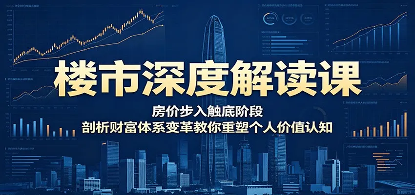 楼市深度解读课：房价步入触底阶段，剖析财富体系变革教你重塑个人价值认知-33资源网