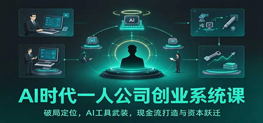 AI时代一人公司创业系统课：破局定位，AI工具武装，现金流打造与资本跃迁-33资源网