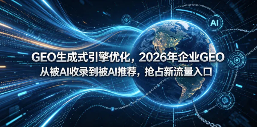 GEO生成式引擎优化，2026年企业GEO从被AI收录到被AI推荐，抢占新流量入口-33资源网